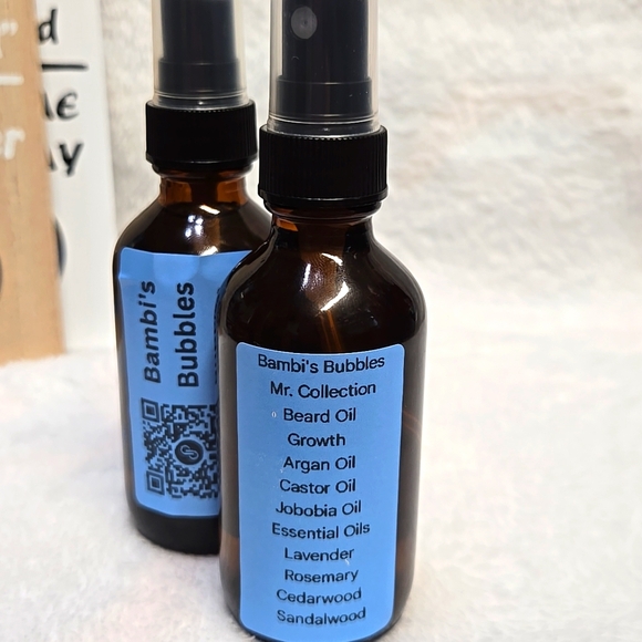 BACK! Hand Crafted Beard Oil 2oz. Glass Bottle : Fresh, Growth or Woodsy - Picture 3 of 7